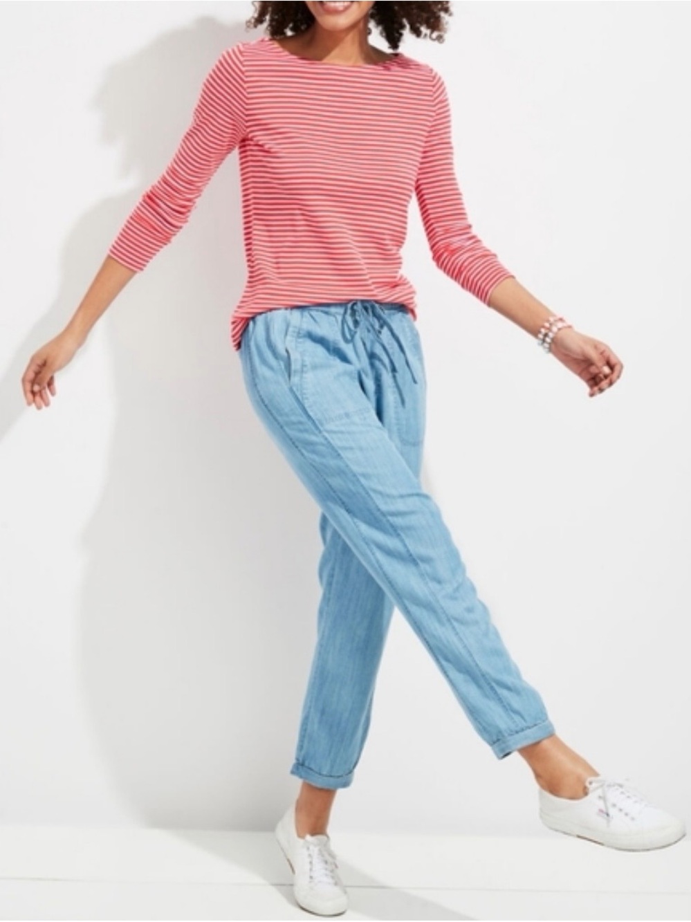 Vineyard Vines Light Blue Drawstring Ankle Jeans